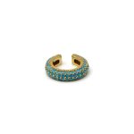 ear cuff Jessie με τιρκουάζ κρύσταλλα