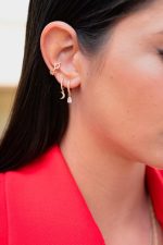 Ear cuff Kim επιχρυσωμένο με λαμπερά ζιργκόν | ShopShop.gr