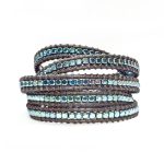 Νεφέλη χειροποίητο δερμάτινο wrap βραχιόλι αιματίτη - Image 4