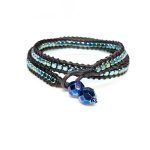 Νεφέλη χειροποίητο δερμάτινο wrap βραχιόλι αιματίτη - Image 3