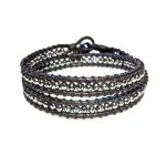 Αλκυόνη χειροποίητο δερμάτινο wrap βραχιόλι αιματίτη - Image 6